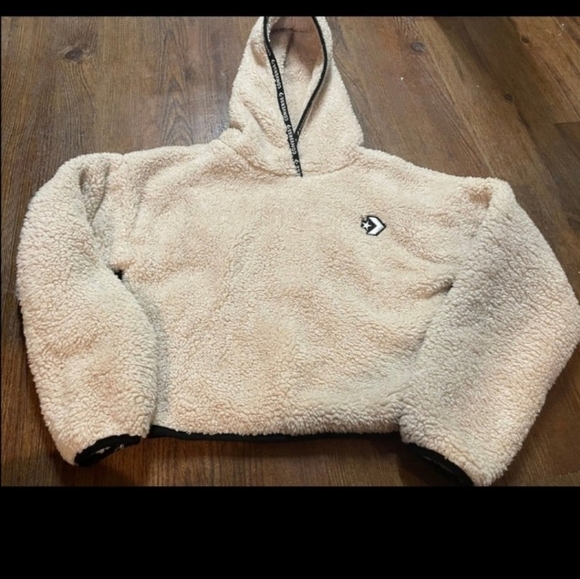 Converse Girls Cropped Hoodie, Size M (10/12) - Picture 3 of 5